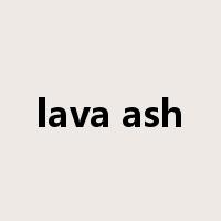 lava ash是什么意思