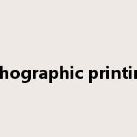lithographic printing是什么意思