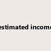 estimated income是什么意思