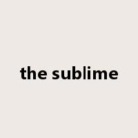 the sublime是什么意思