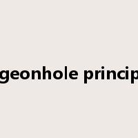 pigeonhole principle是什么意思