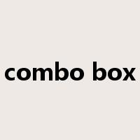 combo box是什么意思