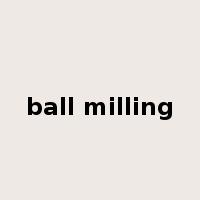 ball milling是什么意思