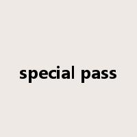 special pass是什么意思