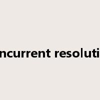 concurrent resolution是什么意思