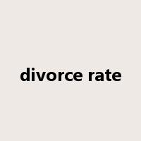 divorce rate是什么意思