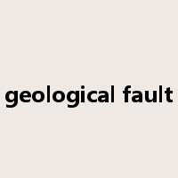 geological fault是什么意思