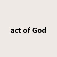 act of God是什么意思