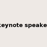 keynote speaker是什么意思