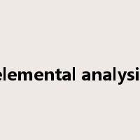 elemental analysis是什么意思