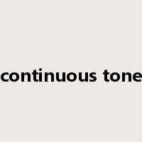 continuous tone是什么意思