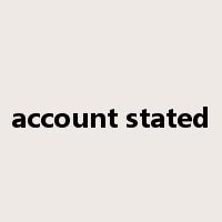 account stated是什么意思