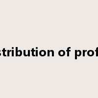 distribution of profits是什么意思