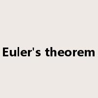 Euler's theorem是什么意思