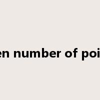 even number of points是什么意思