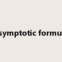 asymptotic formula是什么意思