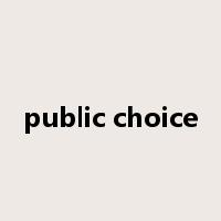 public choice是什么意思