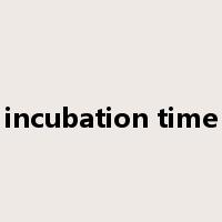 incubation time是什么意思