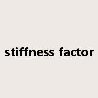 stiffness factor是什么意思
