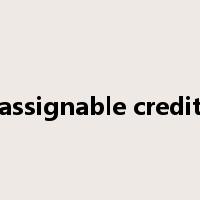 assignable credit是什么意思
