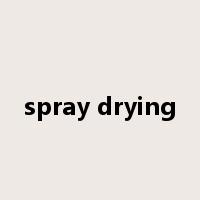 spray drying是什么意思