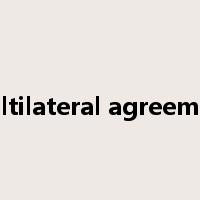 multilateral agreement是什么意思