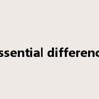 essential difference是什么意思