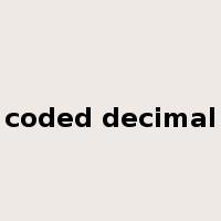 coded decimal是什么意思