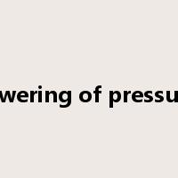 lowering of pressure是什么意思