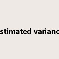 estimated variance是什么意思