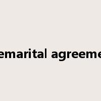 premarital agreement是什么意思