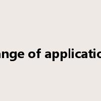 range of application是什么意思