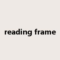 reading frame是什么意思