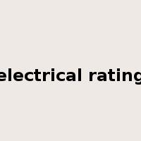 electrical rating是什么意思