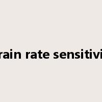 strain rate sensitivity是什么意思