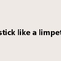 stick like a limpet是什么意思