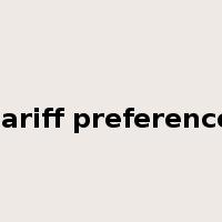 tariff preference是什么意思