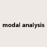 modal analysis是什么意思