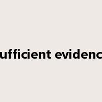 sufficient evidence是什么意思