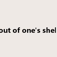 out of one's shell是什么意思