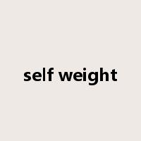 self weight是什么意思