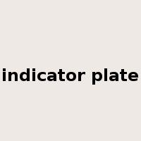 indicator plate是什么意思