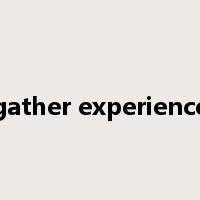 gather experience是什么意思
