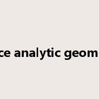 space analytic geometry是什么意思