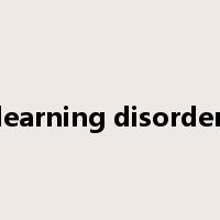 learning disorder是什么意思