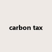 carbon tax是什么意思