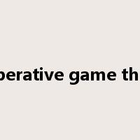 cooperative game theory是什么意思