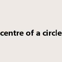 centre of a circle是什么意思