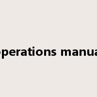 operations manual是什么意思