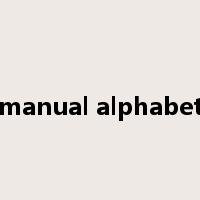 manual alphabet是什么意思